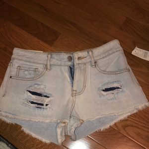 Denim booty shorts